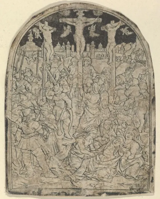 Framed Print : Crucifixion, 1450-75. 1450-75. Creator: Anon Framed Print : Crucifixion, 1450-75. 1450-75. Creator: Anon