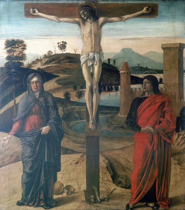 Framed Print : The Crucifixion, 1465. Artist: Giovanni Bellini Framed Print : The Crucifixion, 1465. Artist: Giovanni Bellini