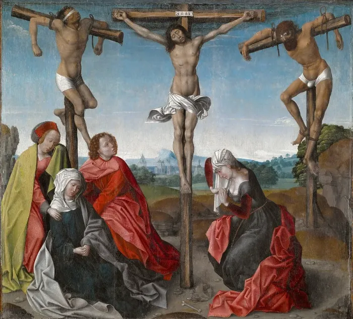 Framed Print : Crucifixion, about 1475-1525. Creator: Rogier Van der Weyden Framed Print : Crucifixion, about 1475-1525. Creator: Rogier Van der Weyden