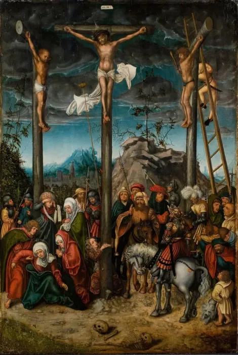 Framed Print : The Crucifixion, 1506-1520. Artist: Cranach, Lucas, the Elder (1472-1553) Framed Print : The Crucifixion, 1506-1520. Artist: Cranach, Lucas, the Elder (1472-1553)