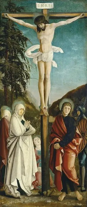 Framed Print : The Crucifixion, 1520. Creator: Anon Framed Print : The Crucifixion, 1520. Creator: Anon