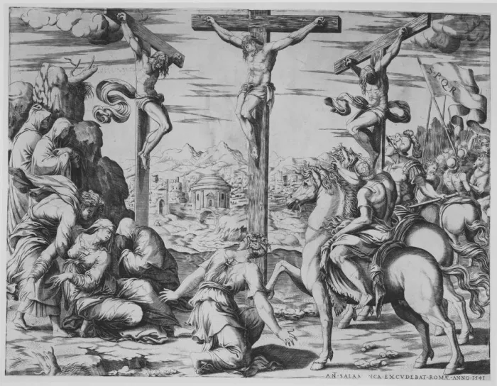 Framed Print : Crucifixion, 1541. 1541. Creator: Anon Framed Print : Crucifixion, 1541. 1541. Creator: Anon