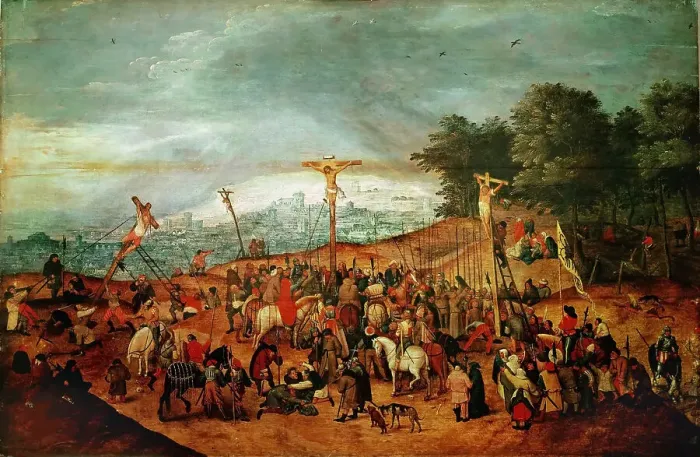 Framed Print : The Crucifixion, 1617. Creator: Brueghel, Pieter, the Younger (1564-1638) Framed Print : The Crucifixion, 1617. Creator: Brueghel, Pieter, the Younger (1564-1638)