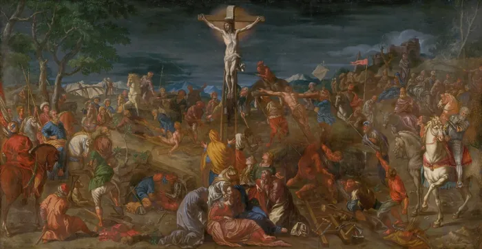 Framed Print : Crucifixion, 1690-1720. Creator: Johann Carl von Reslfeld Framed Print : Crucifixion, 1690-1720. Creator: Johann Carl von Reslfeld