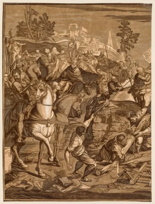 Framed Print : Crucifixion, 1741. Creator: John Baptist Jackson (British, 1701-c. 1780) Framed Print : Crucifixion, 1741. Creator: John Baptist Jackson (British, 1701-c. 1780)