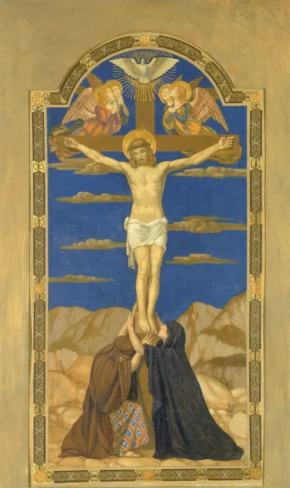 Framed Print : Crucifixion, 1915-1925. Creator: H. Siddons Mowbray Framed Print : Crucifixion, 1915-1925. Creator: H. Siddons Mowbray