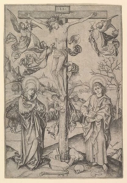 The Crucifixion with Four Angels, ca. 1435-1491. Creator: Martin Schongauer