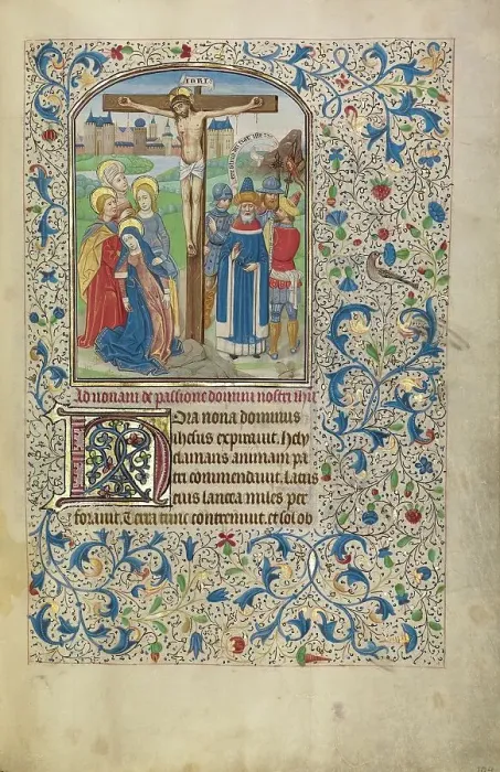 Framed Print : The Crucifixion; Arenberg Hours, early 1460s. Creator: Willem Vrelant Framed Print : The Crucifixion; Arenberg Hours, early 1460s. Creator: Willem Vrelant