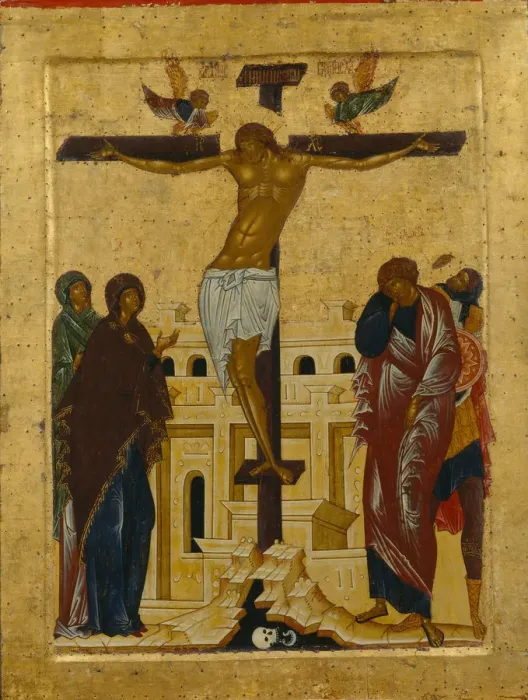 Framed Print : The Crucifixion. Artist: Russian icon