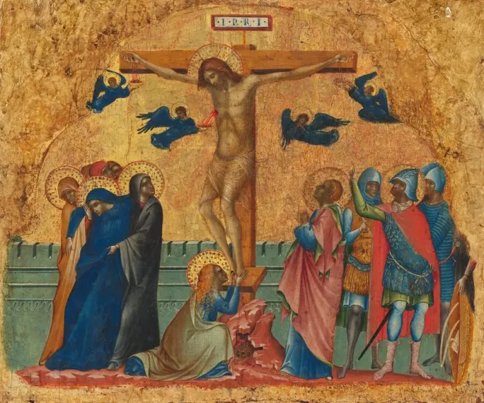 Framed Print : The Crucifixion, c. 1340 / 1345. Creator: Paolo Veneziano Framed Print : The Crucifixion, c. 1340 / 1345. Creator: Paolo Veneziano