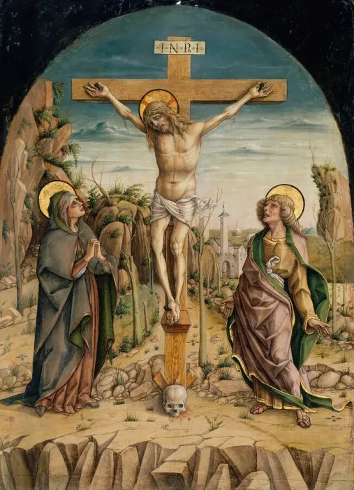 Framed Print : The Crucifixion, c. 1487. Creator: Carlo Crivelli Framed Print : The Crucifixion, c. 1487. Creator: Carlo Crivelli