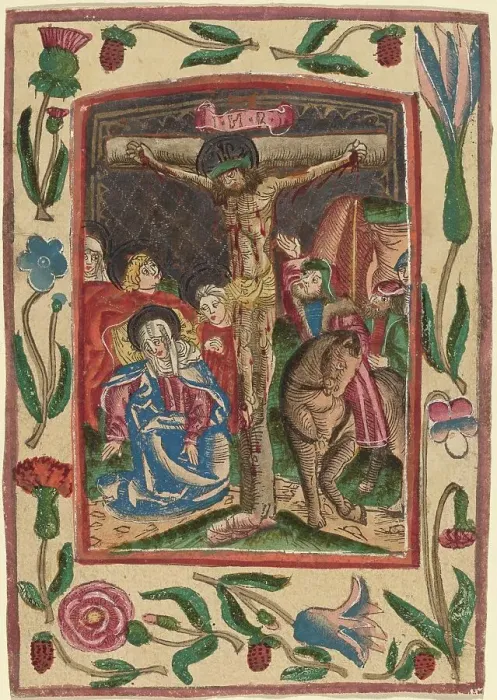 Framed Print : The Crucifixion, c. 1490 / 1500. Creator: Unknown Framed Print : The Crucifixion, c. 1490 / 1500. Creator: Unknown