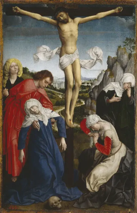 Framed Print : The Crucifixion, c. 1510. Artist: Weyden, Rogier, van der (ca. 1399-1464) Framed Print : The Crucifixion, c. 1510. Artist: Weyden, Rogier, van der (ca. 1399-1464)