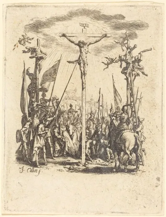 Framed Print : The Crucifixion, c. 1624 / 1625. Creator: Jacques Callot Framed Print : The Crucifixion, c. 1624 / 1625. Creator: Jacques Callot