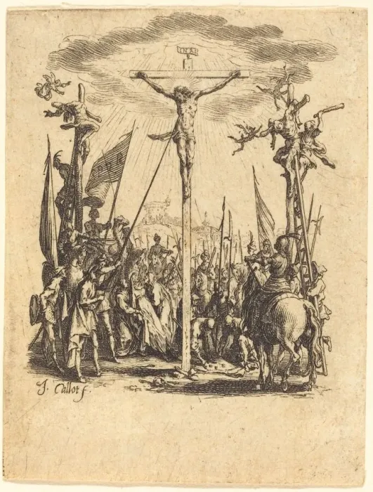 Framed Print : The Crucifixion, c. 1624 / 1625. Creator: Jacques Callot Framed Print : The Crucifixion, c. 1624 / 1625. Creator: Jacques Callot