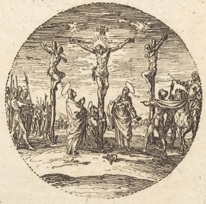 Framed Print : The Crucifixion, c. 1631. Creator: Jacques Callot Framed Print : The Crucifixion, c. 1631. Creator: Jacques Callot