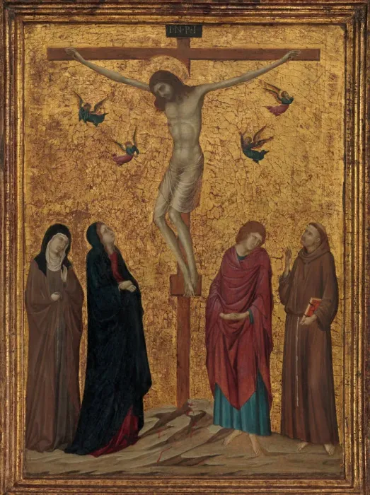 Framed Print : The Crucifixion, ca. 1315-20. Creator: Ugolino da Siena Framed Print : The Crucifixion, ca. 1315-20. Creator: Ugolino da Siena