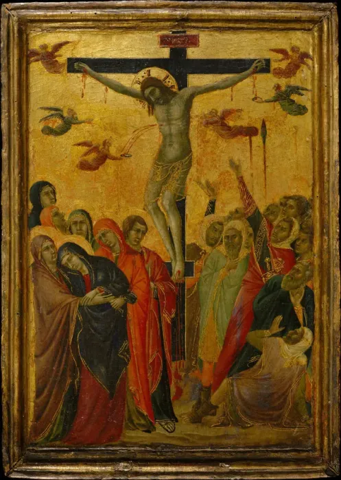 Framed Print : The Crucifixion, ca. 1315. Creator: Segna di Buonaventura Framed Print : The Crucifixion, ca. 1315. Creator: Segna di Buonaventura