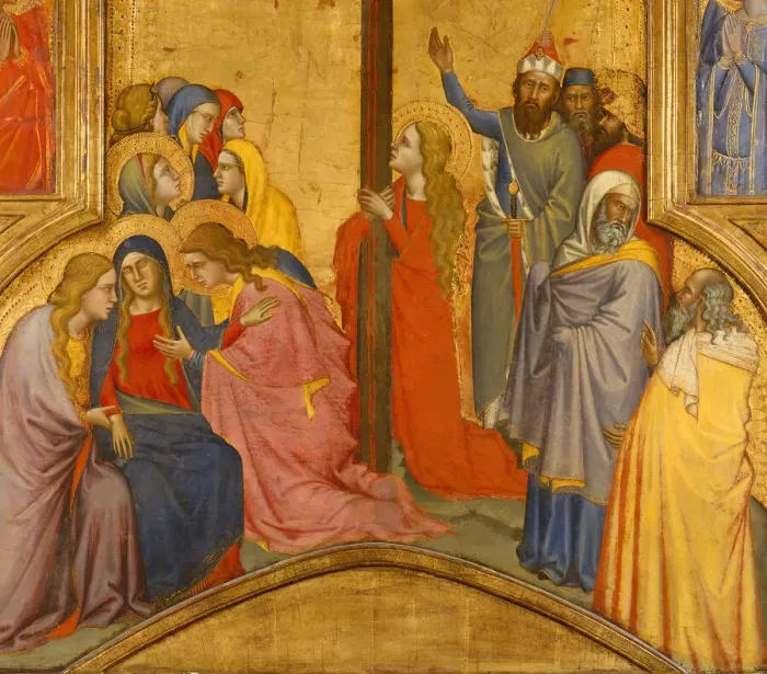 Framed Print : The Crucifixion, ca. 1365. Creator: Andrea di Cione Framed Print : The Crucifixion, ca. 1365. Creator: Andrea di Cione