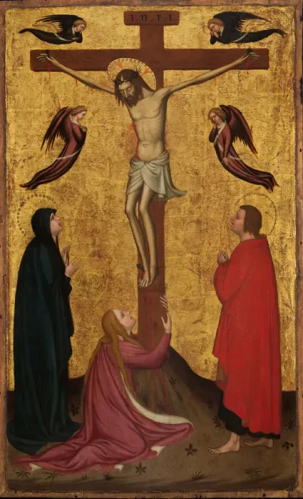 Framed Print : The Crucifixion, ca. 1400. Creator: Stefano da Verona Framed Print : The Crucifixion, ca. 1400. Creator: Stefano da Verona