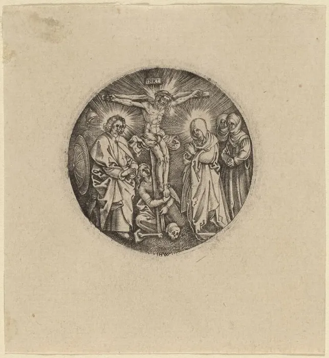 Framed Print : The Crucifixion called the Sword Pommel of Maxmilian. Creators: Hieronymous Wierix, Antonius Wierix Framed Print : The Crucifixion called the Sword Pommel of Maxmilian. Creators: Hieronymous Wierix, Antonius Wierix