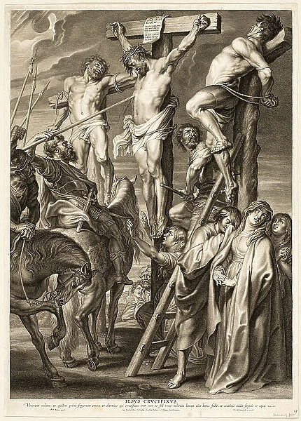 The Crucifixion (Coup de Lance), 1631. Creator: Boetius Adams Bolswert