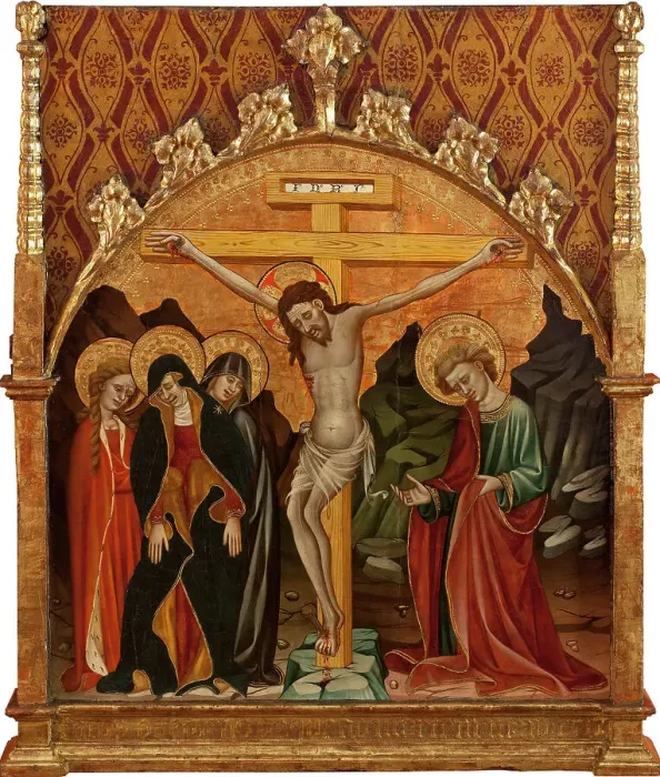 Framed Print : The Crucifixion. Creator: Maestro de Torralba Framed Print : The Crucifixion. Creator: Maestro de Torralba