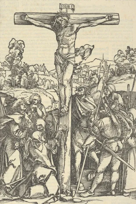 Framed Print : The Crucifixion, from Der beschlossen gart des rosenkranzes marie, 1505 Framed Print : The Crucifixion, from Der beschlossen gart des rosenkranzes marie, 1505