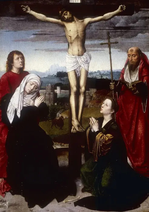 Framed Print : Crucifixion, early 16th century. Artist: Gerard David Framed Print : Crucifixion, early 16th century. Artist: Gerard David