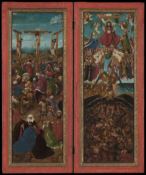 The Crucifixion; The Last Judgment, ca. 1440-41. Creator: Jan van Eyck