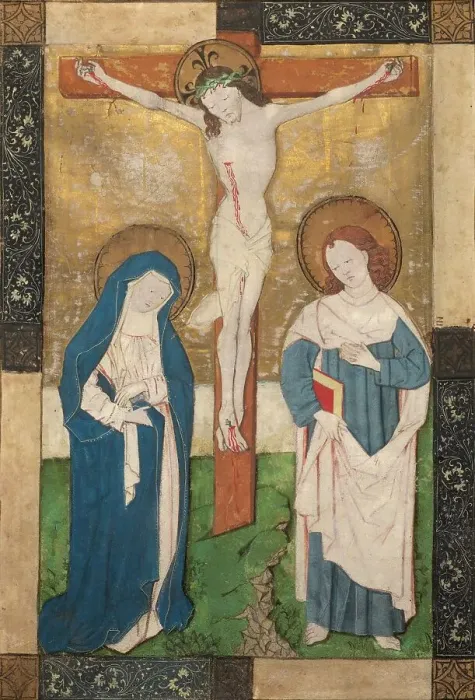 Framed Print : The Crucifixion, late 15th century. Creator: Unknown Framed Print : The Crucifixion, late 15th century. Creator: Unknown