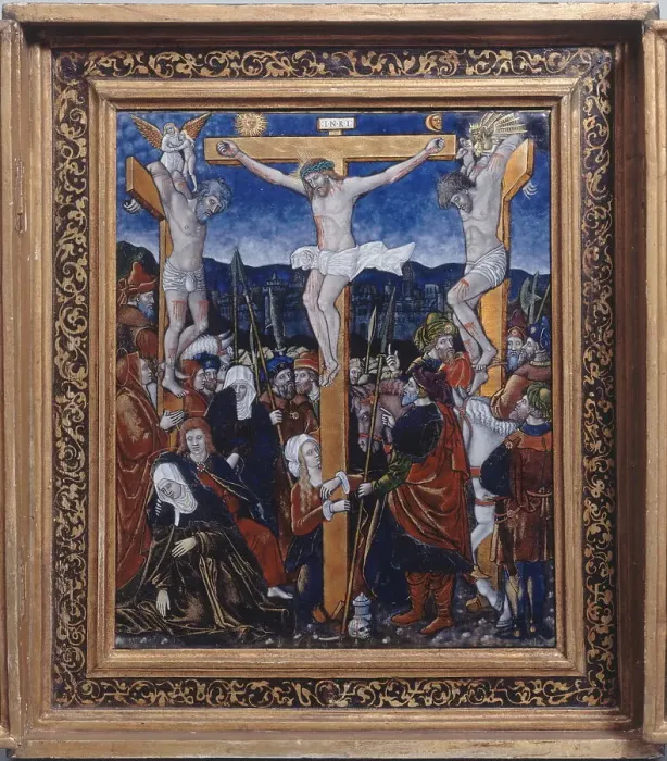 Framed Print : The Crucifixion, late 15th-early 16th century. Creator: Unknown Framed Print : The Crucifixion, late 15th-early 16th century. Creator: Unknown