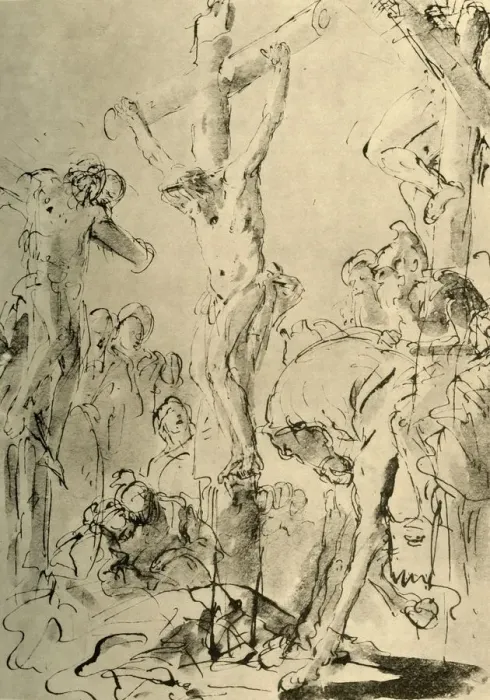 Framed Print : Crucifixion, mid 18th century, (1928). Artist: Giovanni Battista Tiepolo Framed Print : Crucifixion, mid 18th century, (1928). Artist: Giovanni Battista Tiepolo