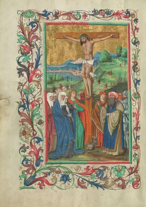 Framed Print : The Crucifixion; Missal, about 1500-1505. Creator: Unknown Framed Print : The Crucifixion; Missal, about 1500-1505. Creator: Unknown