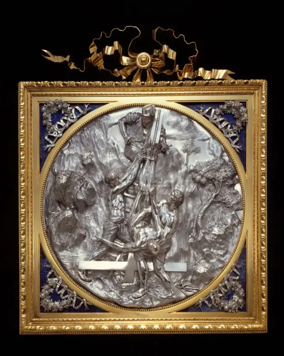 Framed Print : Crucifixion of Saint Peter, 1770 / 80. Creators: Luigi Valadier, Workshop of Luigi Valadier Framed Print : Crucifixion of Saint Peter, 1770 / 80. Creators: Luigi Valadier, Workshop of Luigi Valadier