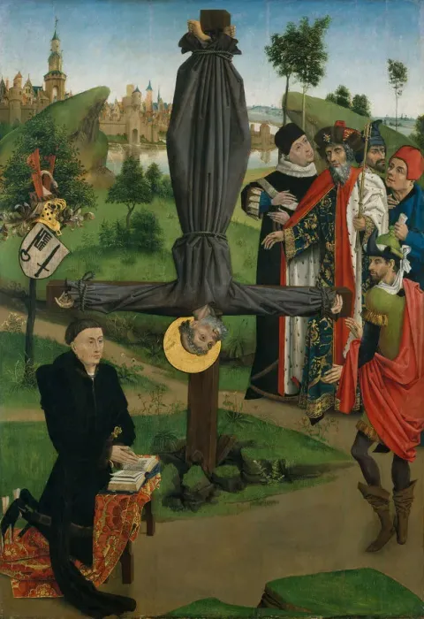 Framed Print : The Crucifixion of Saint Peter with a Donor; The Legend of Saint Anthony Abbot with a Donor Framed Print : The Crucifixion of Saint Peter with a Donor; The Legend of Saint Anthony Abbot with a Donor