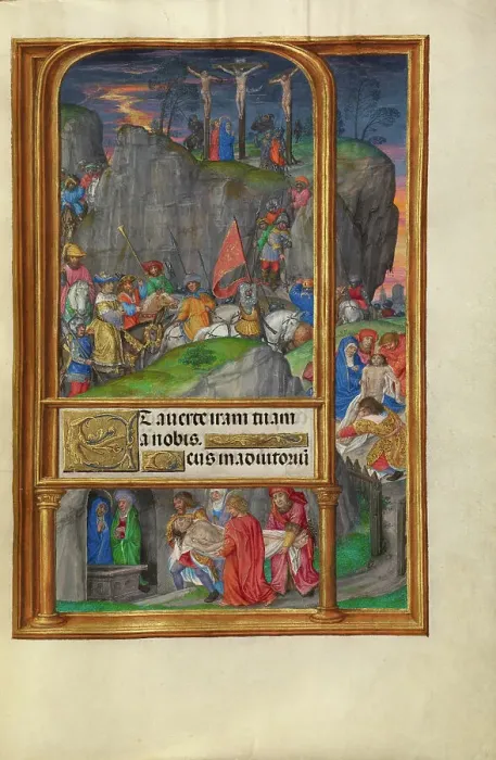 Framed Print : The Crucifixion; Spinola Hours, about 1510-1520. Creator: Master of James IV of Scotland Framed Print : The Crucifixion; Spinola Hours, about 1510-1520. Creator: Master of James IV of Scotland