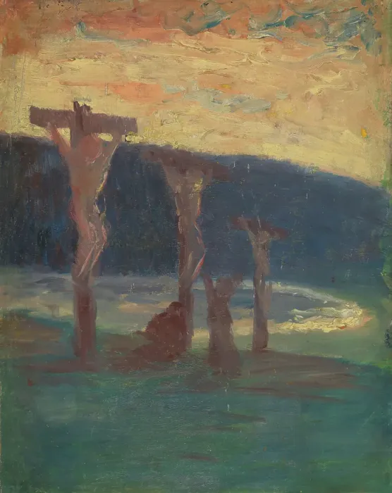 Framed Print : The crucifixion, Undated. Creator: Harald Sohlberg Framed Print : The crucifixion, Undated. Creator: Harald Sohlberg