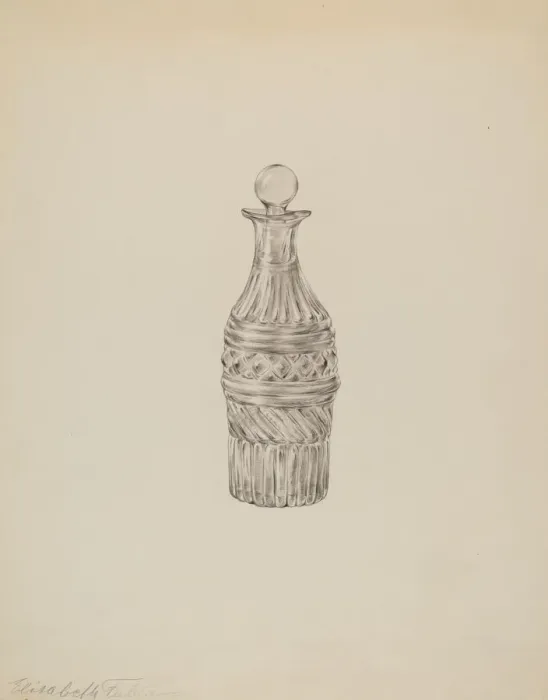 Framed Print : Cruet Bottle, c. 1939. Creator: Elisabeth Fulda Framed Print : Cruet Bottle, c. 1939. Creator: Elisabeth Fulda