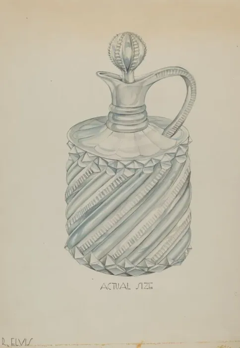 Framed Print : Cruet, c. 1936. Creator: Roberta Elvis Framed Print : Cruet, c. 1936. Creator: Roberta Elvis