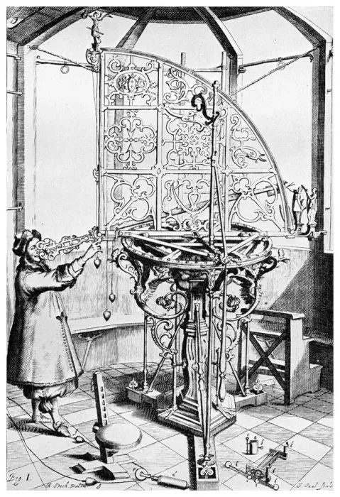 Framed Print : Crugers azimuth quadrant, 1673 (1956). Artist: A Steck Framed Print : Crugers azimuth quadrant, 1673 (1956). Artist: A Steck