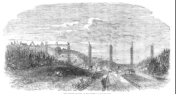 The Crumlin Viaduct, on the Western Valley Railway, 1854. Creator: Unknown