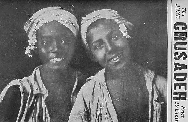 The Crusader, June; West African girls; Cover page, 1918-1922. Creator: Unknown