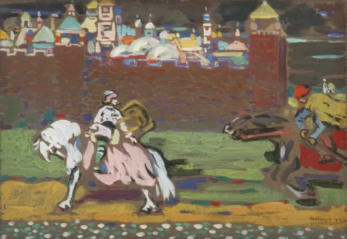 Framed Print : The Crusaders. Artist: Kandinsky, Wassily Vasilyevich (1866-1944) Framed Print : The Crusaders. Artist: Kandinsky, Wassily Vasilyevich (1866-1944)
