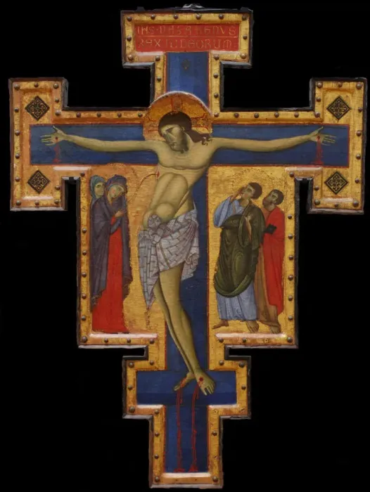 Framed Print : Crusifix, c. 1260-1270. Artist: Master of Saint Francis, (Maestro di San Francesco) (active 1260-1280) Framed Print : Crusifix, c. 1260-1270. Artist: Master of Saint Francis, (Maestro di San Francesco) (active 1260-1280)