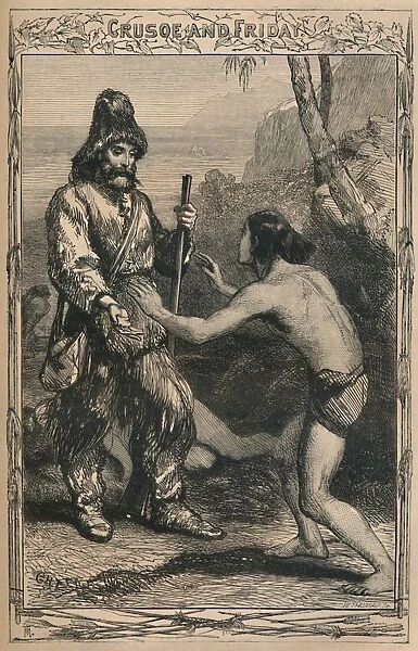 Crusoe and Friday, c1870