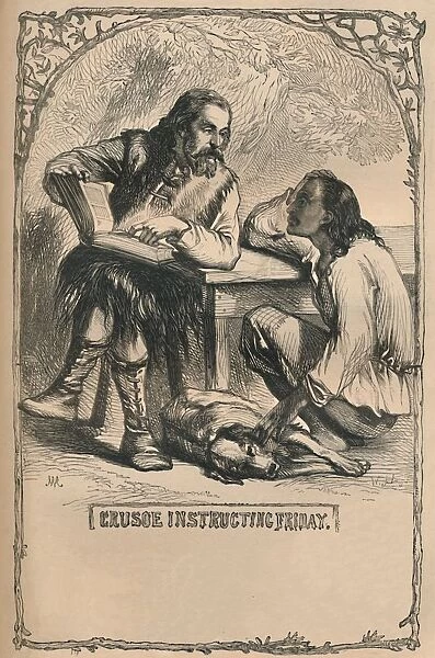 Crusoe Instructing Friday, c1870