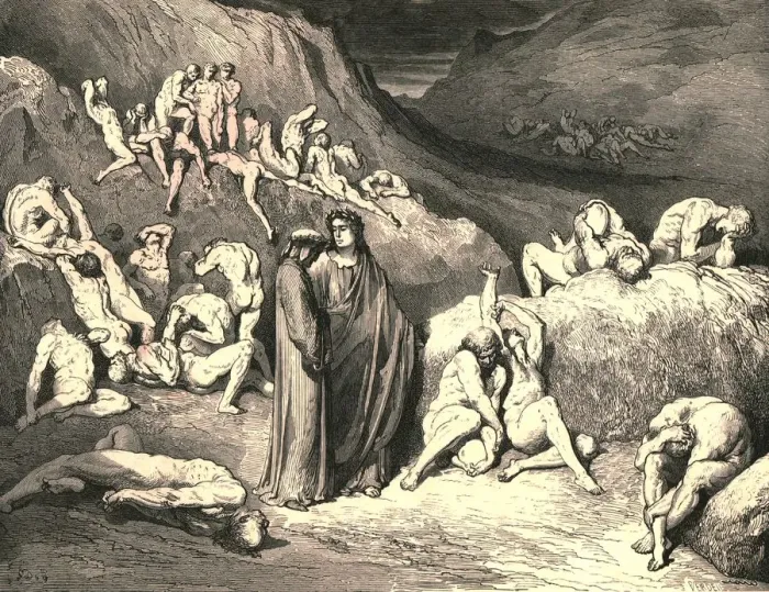 Framed Print : The crust came drawn from underneath in flakes, c1890. Creator: Gustave Doré Framed Print : The crust came drawn from underneath in flakes, c1890. Creator: Gustave Doré