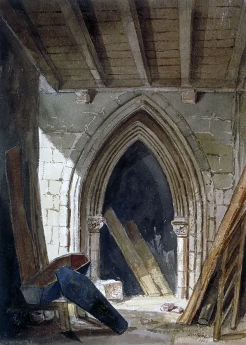 Framed Print : Crypt of St Anne, Blackfriars, City of London, 1854 Framed Print : Crypt of St Anne, Blackfriars, City of London, 1854