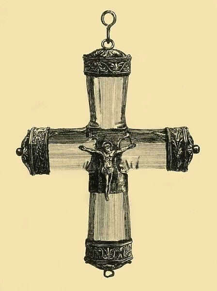 Crystal crucifix, c1550, (1881). Creator: Frederick Albert Slocombe